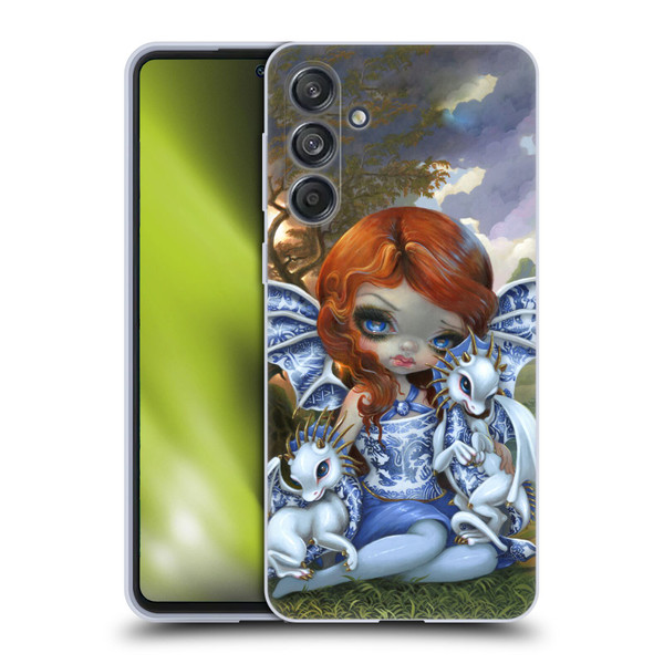 Strangeling Dragon Blue Willow Fairy Soft Gel Case for Samsung Galaxy M55 5G