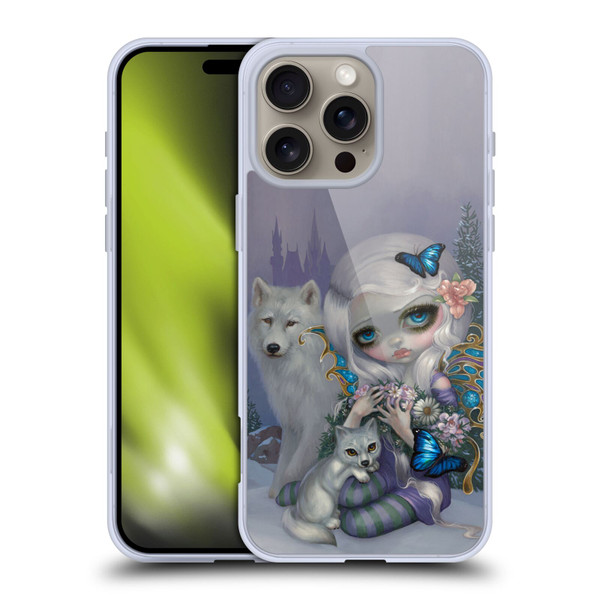 Strangeling Fairy Art Winter with Wolf Soft Gel Case for Apple iPhone 16 Pro Max