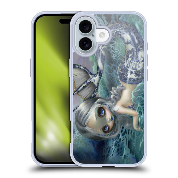 Strangeling Mermaid Blue Willow Tail Soft Gel Case for Apple iPhone 16