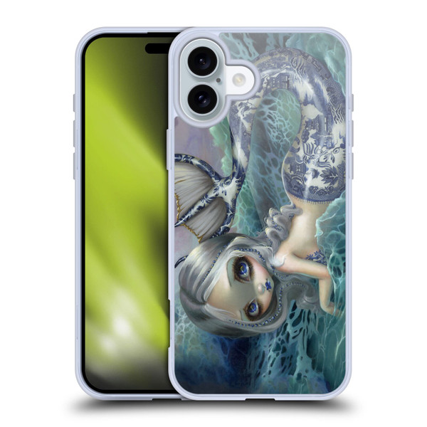 Strangeling Mermaid Blue Willow Tail Soft Gel Case for Apple iPhone 16 Plus