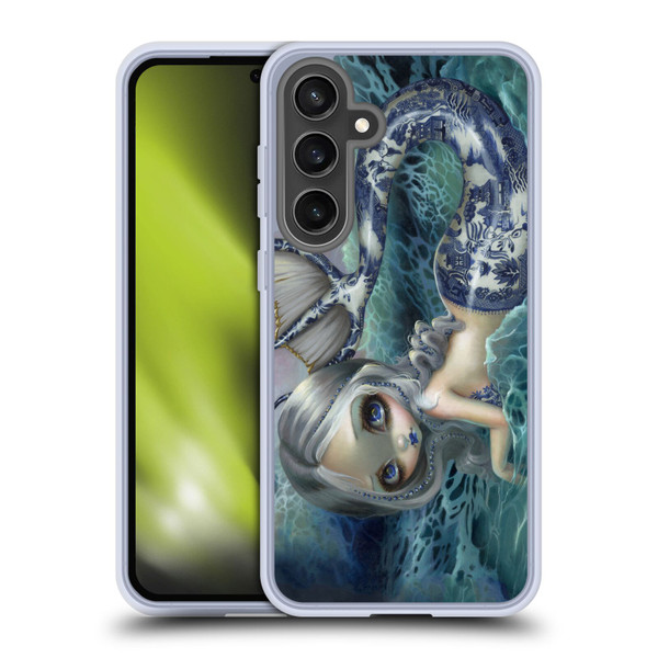Strangeling Mermaid Blue Willow Tail Soft Gel Case for Samsung Galaxy S24 FE