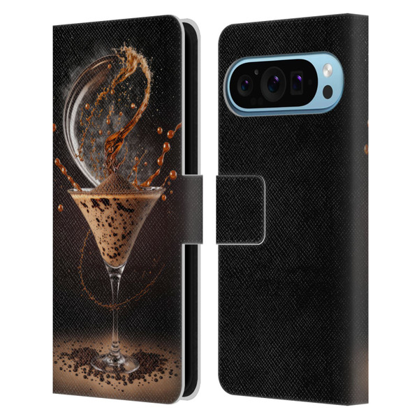 Spacescapes Cocktails Contemporary, Espresso Martini Leather Book Wallet Case Cover For Google Pixel 9 / Pixel 9 Pro