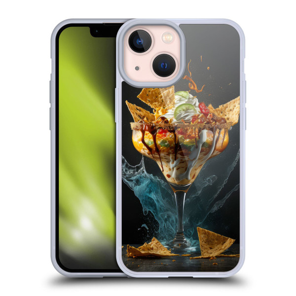 Spacescapes Cocktails Nacho Martini Soft Gel Case for Apple iPhone 13 Mini