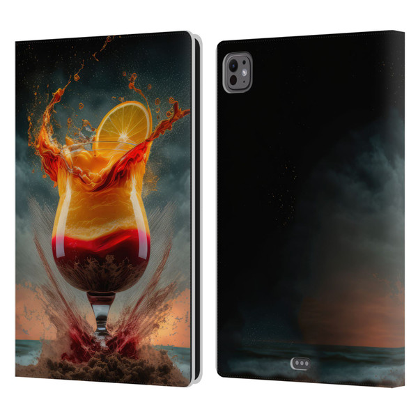 Spacescapes Cocktails Summer On The Beach Leather Book Wallet Case Cover For Apple iPad Pro 11 M4 2024