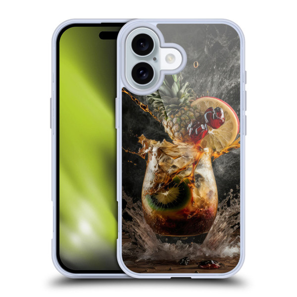 Spacescapes Cocktails Exploding Mai Tai Soft Gel Case for Apple iPhone 16