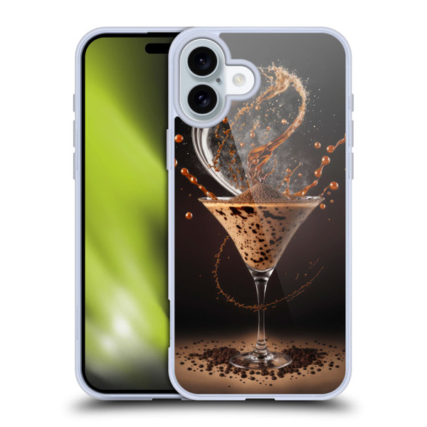 Spacescapes Cocktails Contemporary, Espresso Martini Soft Gel Case for Apple iPhone 16 Plus