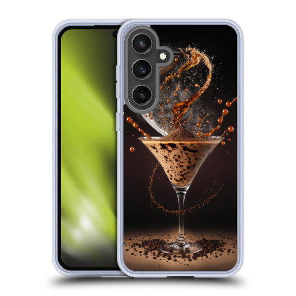 Spacescapes Cocktails Contemporary, Espresso Martini Soft Gel Case for Samsung Galaxy S24 FE