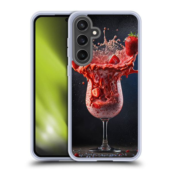 Spacescapes Cocktails Strawberry Infusion Daiquiri Soft Gel Case for Samsung Galaxy S24 FE