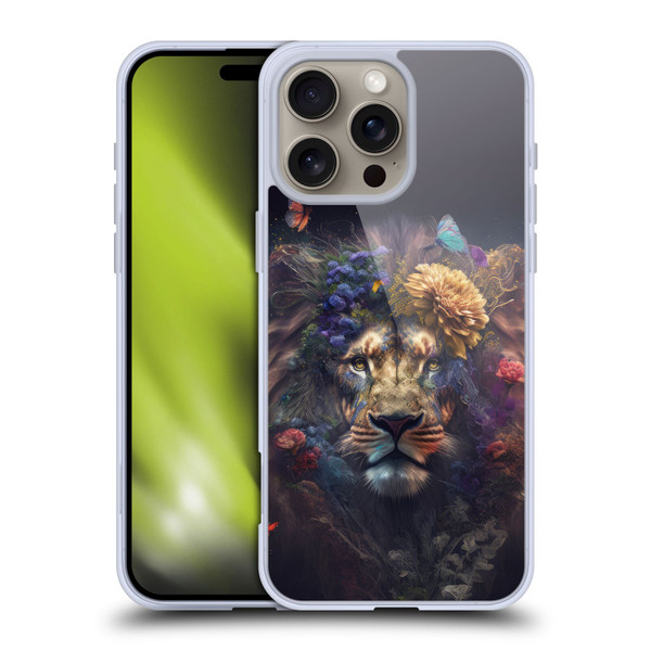 Spacescapes Floral Lions Flowering Pride Soft Gel Case for Apple iPhone 16 Pro Max