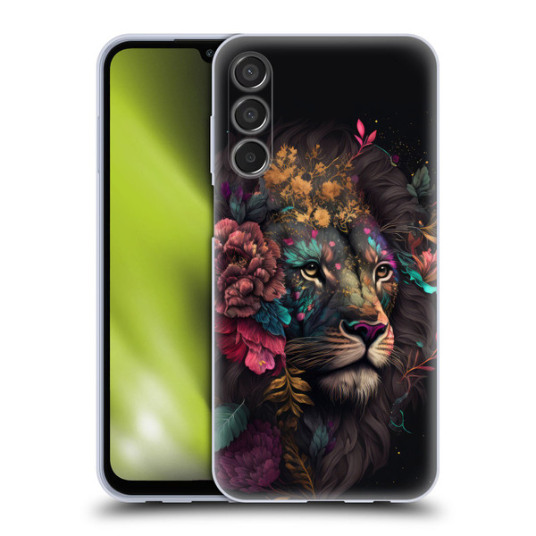 Spacescapes Floral Lions Ethereal Petals Soft Gel Case for Samsung Galaxy M15/F15 5G