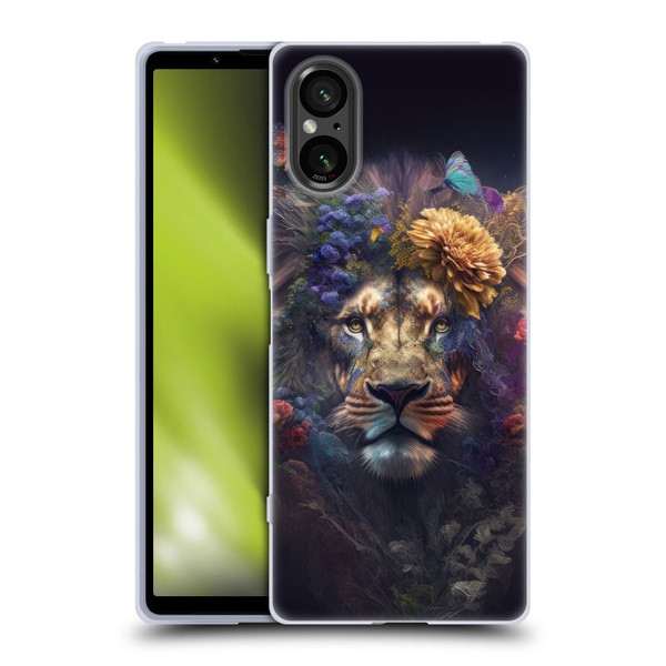 Spacescapes Floral Lions Flowering Pride Soft Gel Case for Sony Xperia 5 V 5G