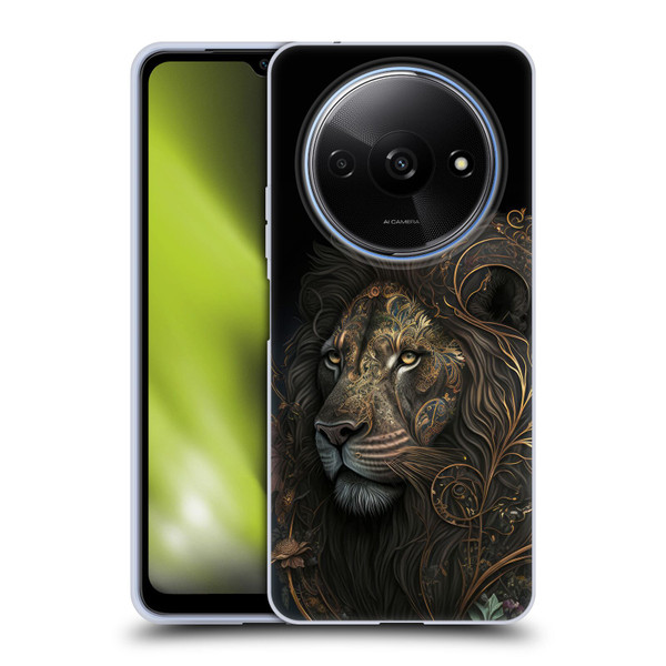Spacescapes Floral Lions Golden Bloom Soft Gel Case for Xiaomi Redmi A3