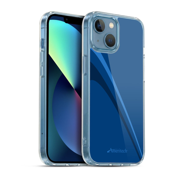 Ameritech Graphics Blue Mono Lines Soft Gel Case for Apple iPhone 13 Mini & MagSafe