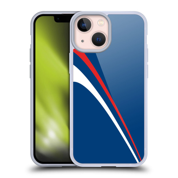 Ameritech Graphics Red And White Lines Soft Gel Case for Apple iPhone 13 Mini