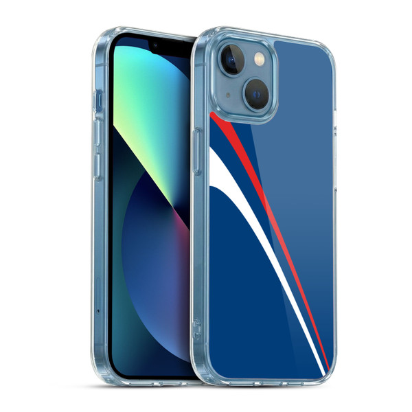 Ameritech Graphics Red And White Lines Soft Gel Case for Apple iPhone 13 Mini & MagSafe