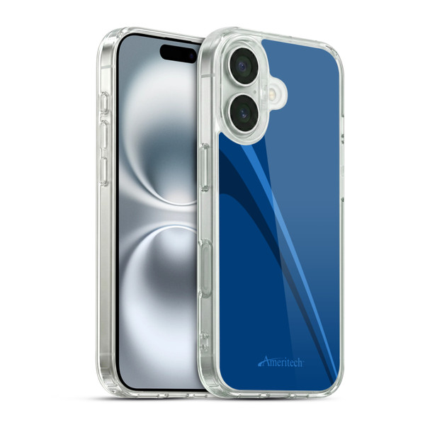 Ameritech Graphics Blue Mono Lines Soft Gel Case for Apple iPhone 16 & MagSafe