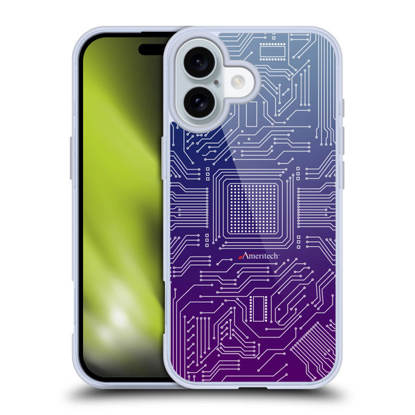 Ameritech Graphics Circuit Board Soft Gel Case for Apple iPhone 16