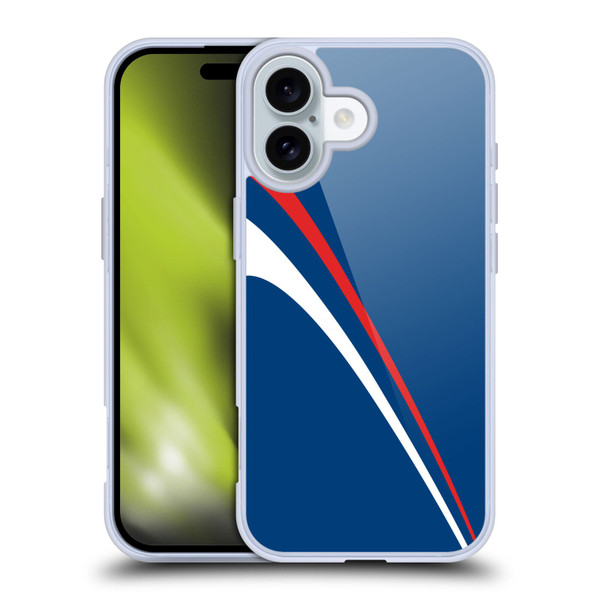 Ameritech Graphics Red And White Lines Soft Gel Case for Apple iPhone 16