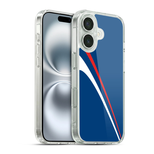 Ameritech Graphics Red And White Lines Soft Gel Case for Apple iPhone 16 & MagSafe