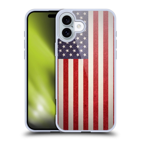 Ameritech Graphics American Flag Soft Gel Case for Apple iPhone 16 Plus