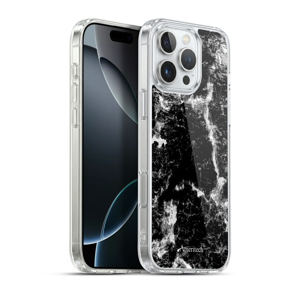 Ameritech Graphics Black Marble Soft Gel Case for Apple iPhone 16 Pro Max & MagSafe