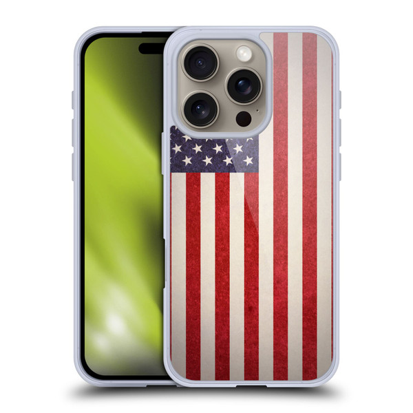 Ameritech Graphics American Flag Soft Gel Case for Apple iPhone 16 Pro