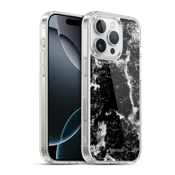 Ameritech Graphics Black Marble Soft Gel Case for Apple iPhone 16 Pro & MagSafe