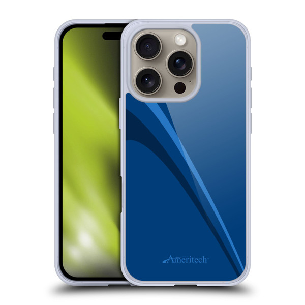 Ameritech Graphics Blue Mono Lines Soft Gel Case for Apple iPhone 16 Pro