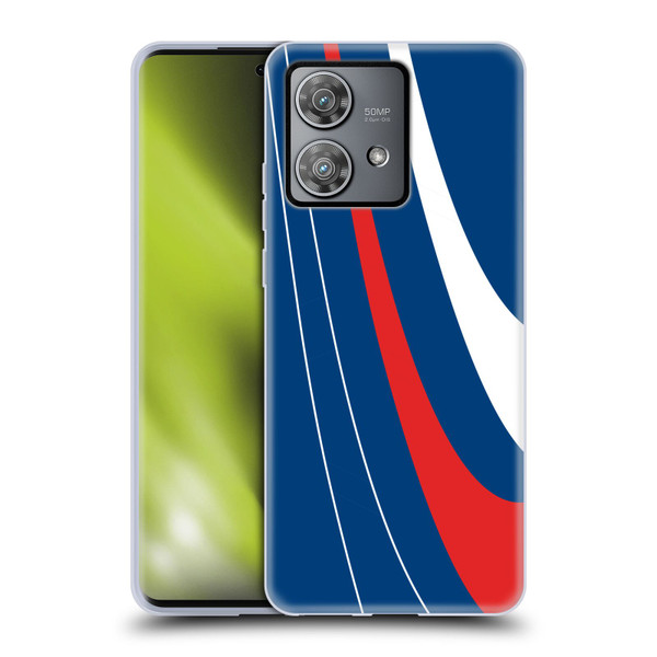 Ameritech Graphics Red And White Swirl Soft Gel Case for Motorola Edge 40 Neo 5G
