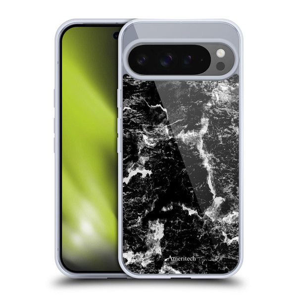 Ameritech Graphics Black Marble Soft Gel Case for Google Pixel 9 Pro XL