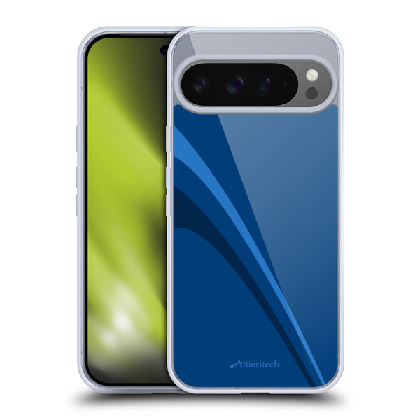 Ameritech Graphics Blue Mono Lines Soft Gel Case for Google Pixel 9 Pro XL