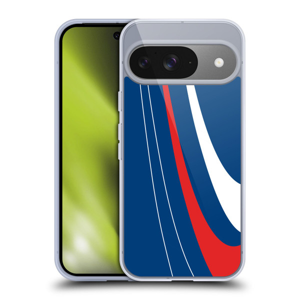 Ameritech Graphics Red And White Swirl Soft Gel Case for Google Pixel 9 / Pixel 9 Pro