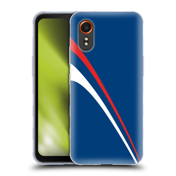 Ameritech Graphics Red And White Lines Soft Gel Case for Samsung Galaxy Xcover7 5G