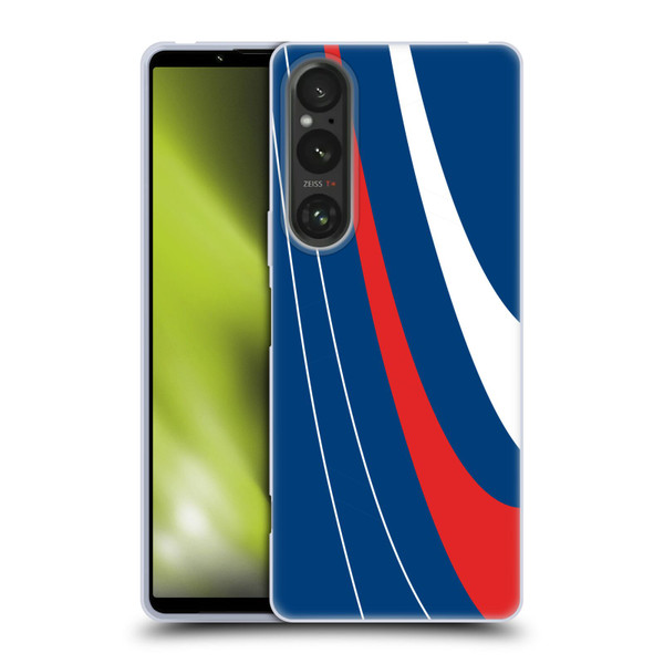 Ameritech Graphics Red And White Swirl Soft Gel Case for Sony Xperia 1 V 5G