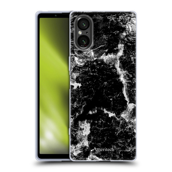 Ameritech Graphics Black Marble Soft Gel Case for Sony Xperia 5 V 5G