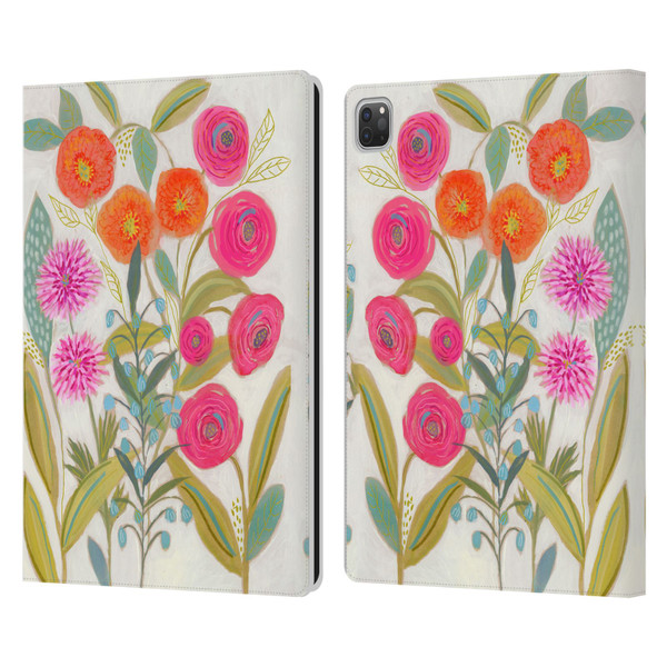 Suzanne Allard Floral Art Joyful Garden Plants Leather Book Wallet Case Cover For Apple iPad Pro 13 M4 2024