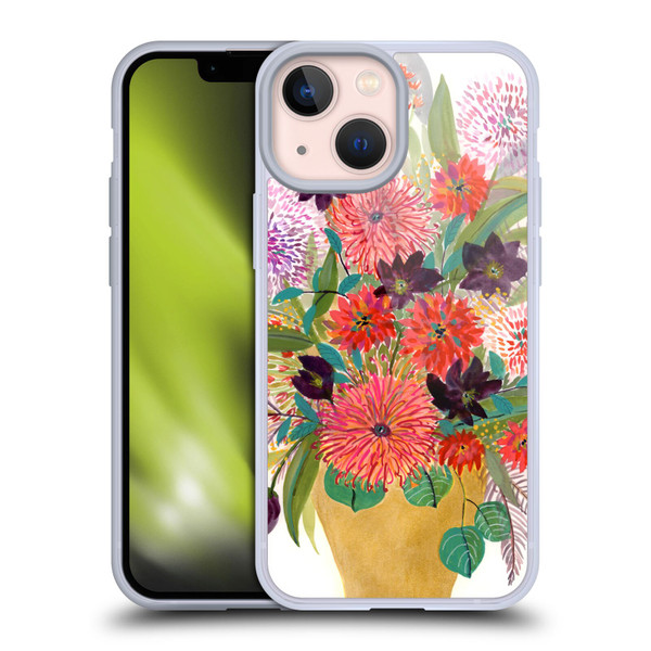 Suzanne Allard Floral Art Celebration Soft Gel Case for Apple iPhone 13 Mini