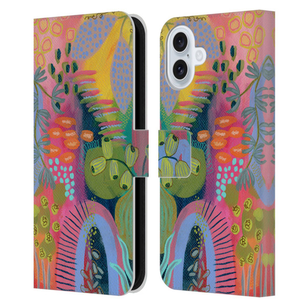 Suzanne Allard Floral Art Seed Pod Leather Book Wallet Case Cover For Apple iPhone 16 Plus