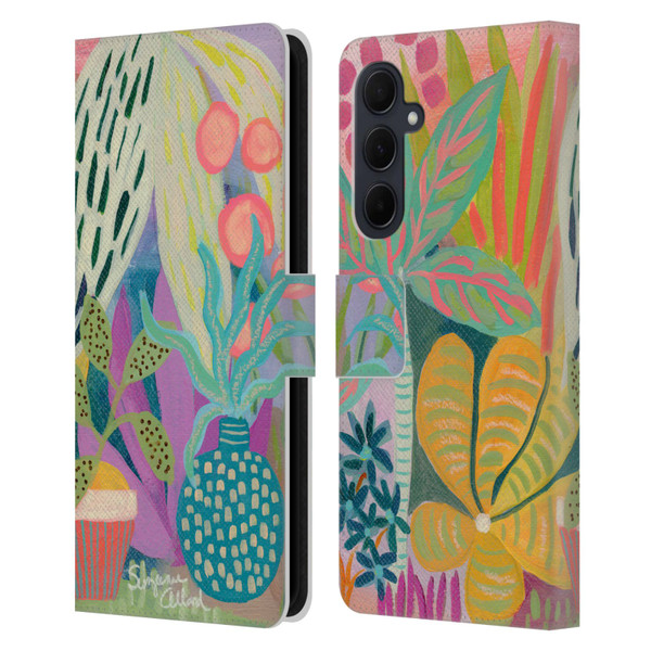 Suzanne Allard Floral Art Palm Heaven Leather Book Wallet Case Cover For Samsung Galaxy A35 5G