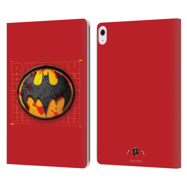 The Flash 2023 Graphics Batman Logo Leather Book Wallet Case Cover For Apple iPad Air 13 2024