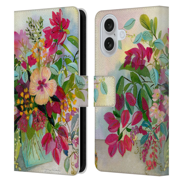 Suzanne Allard Floral Graphics Flamands Leather Book Wallet Case Cover For Apple iPhone 16