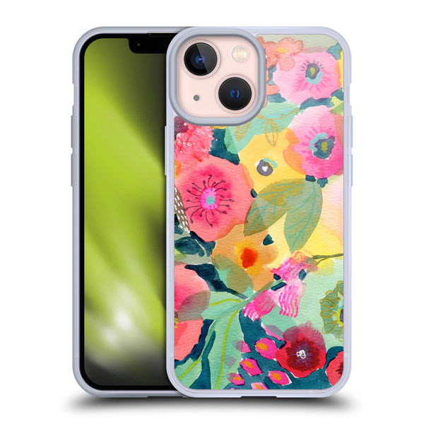 Suzanne Allard Floral Graphics Delightful Soft Gel Case for Apple iPhone 13 Mini