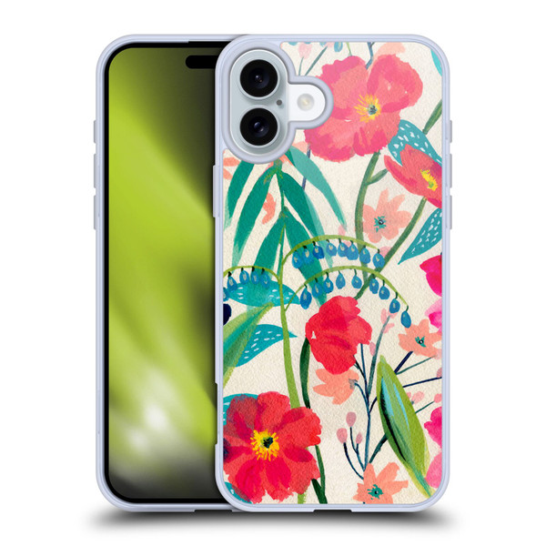 Suzanne Allard Floral Graphics Garden Party Soft Gel Case for Apple iPhone 16 Plus