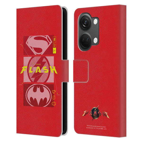 The Flash 2023 Graphics Superhero Logos Leather Book Wallet Case Cover For OnePlus Nord 3 5G