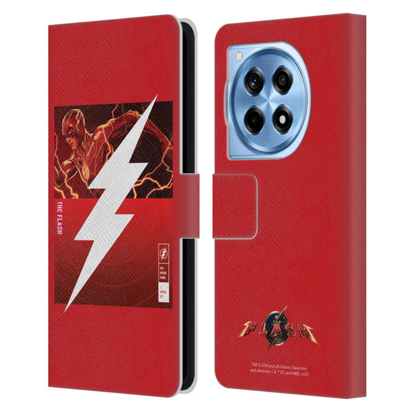 The Flash 2023 Graphics Barry Allen Logo Leather Book Wallet Case Cover For OnePlus 12R