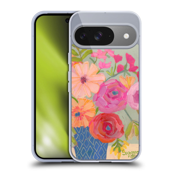 Suzanne Allard Floral Graphics Blue Diamond Soft Gel Case for Google Pixel 9 / Pixel 9 Pro