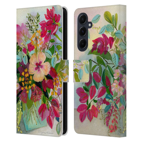 Suzanne Allard Floral Graphics Flamands Leather Book Wallet Case Cover For Samsung Galaxy A55 5G