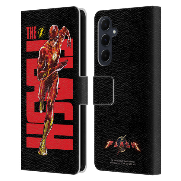 The Flash 2023 Graphics Barry Allen Leather Book Wallet Case Cover For Samsung Galaxy A55 5G