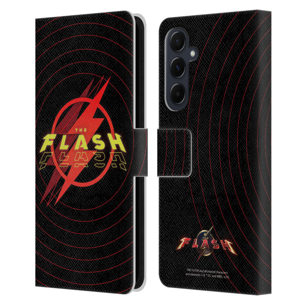 The Flash 2023 Graphics Logo Leather Book Wallet Case Cover For Samsung Galaxy A55 5G