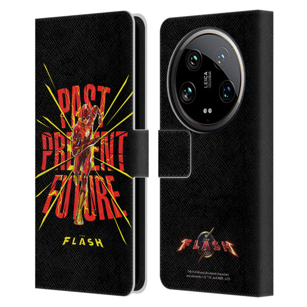 The Flash 2023 Graphics Speed Force Leather Book Wallet Case Cover For Xiaomi 14 Ultra